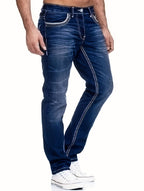 Heren Jeans met Used Look - Recht Model