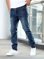 Moderne Heren Jeans in Lichtblauw - Slim Fit Denim