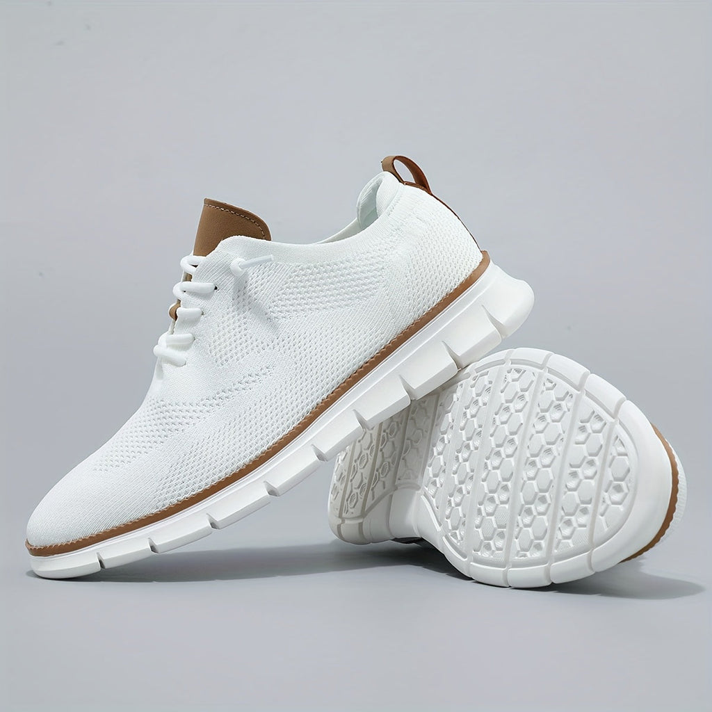 Stijlvolle Witte Sneakers met Bruine Details