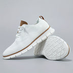 Stijlvolle Witte Sneakers met Bruine Details