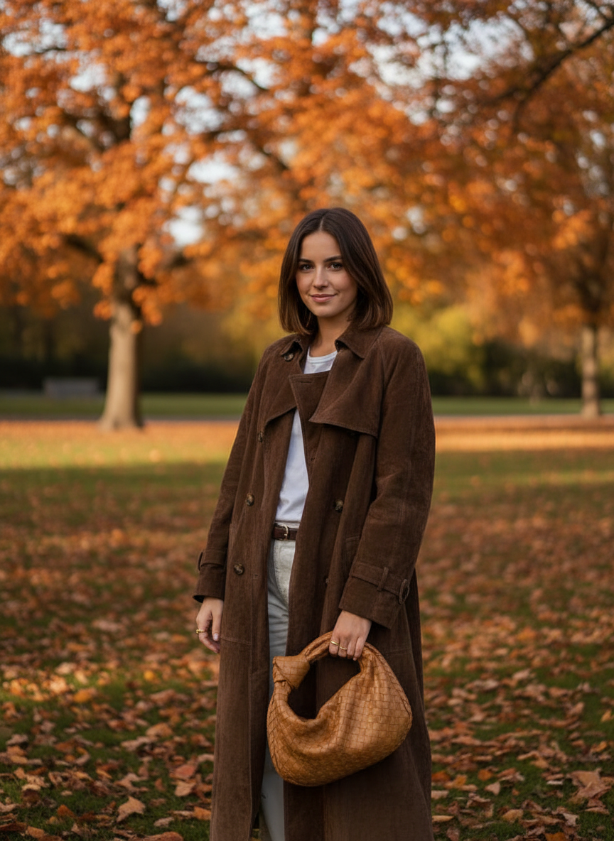 Amelise Suède Trenchcoat - Tijdloze Luxe voor Dames