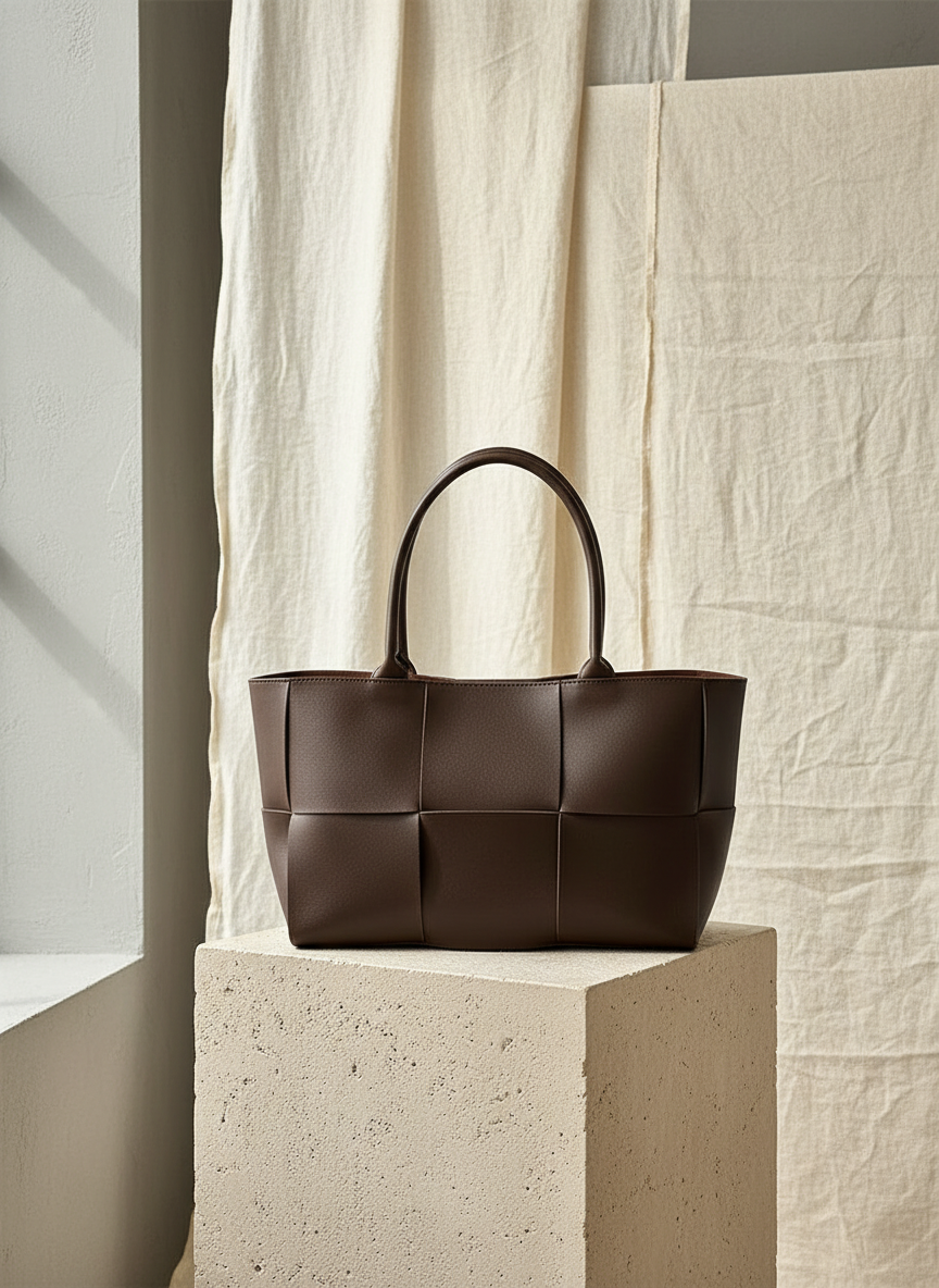 All Season Dames Handtas Geweven Lederen Design