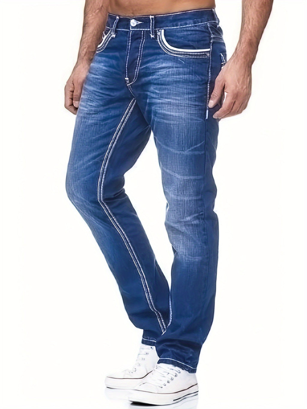 Heren Jeans met Used Look - Recht Model