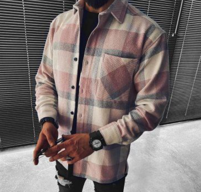 Heren Casual Ruit Overhemd - Katoenmix