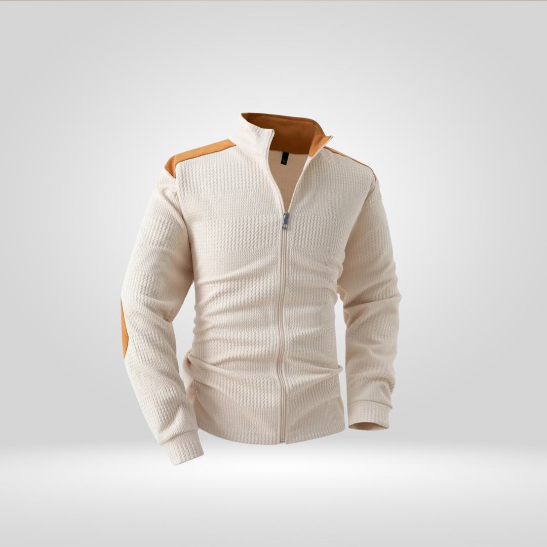 Comfortabel Gebreid Vest Heren met Suède Details