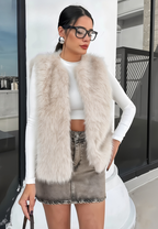 Chique Faux Fur Vest - Comfortabele Stijl voor Elke Gelegenheid
