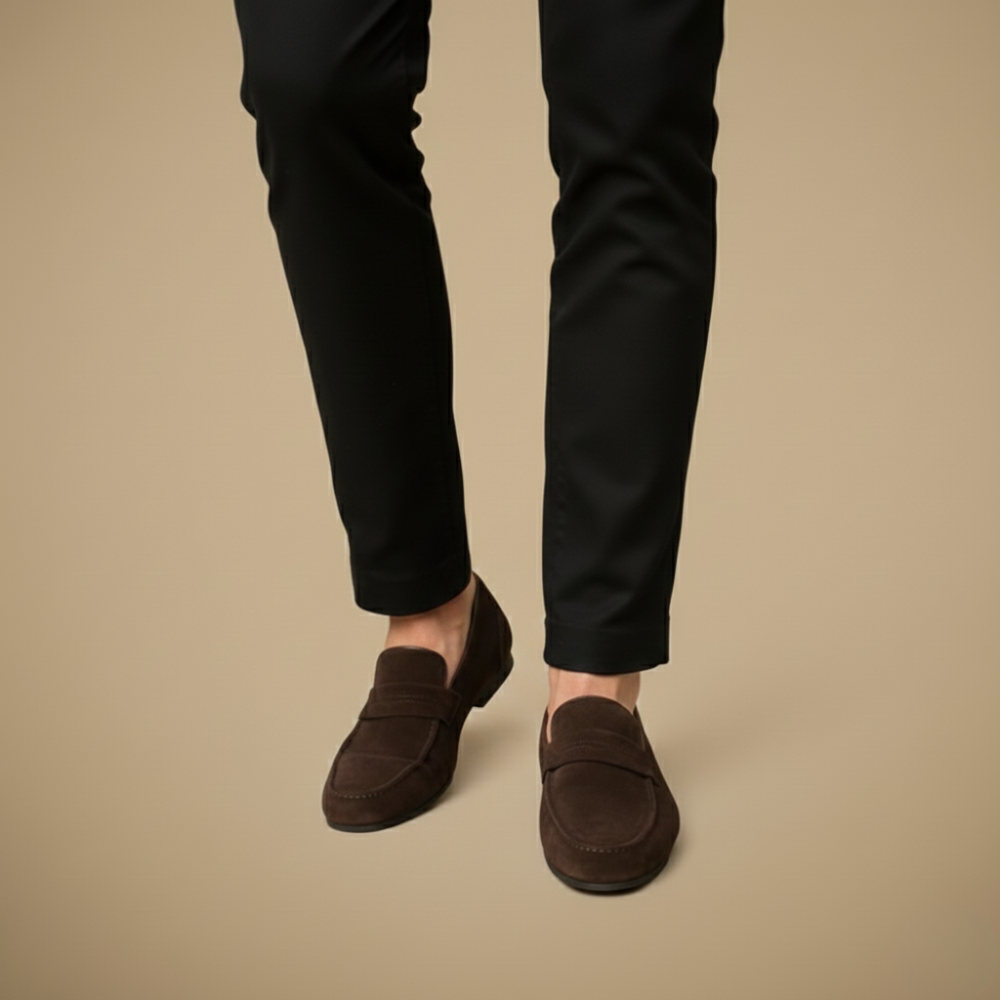 Suède leren herenslippers Jelle Jora Mode