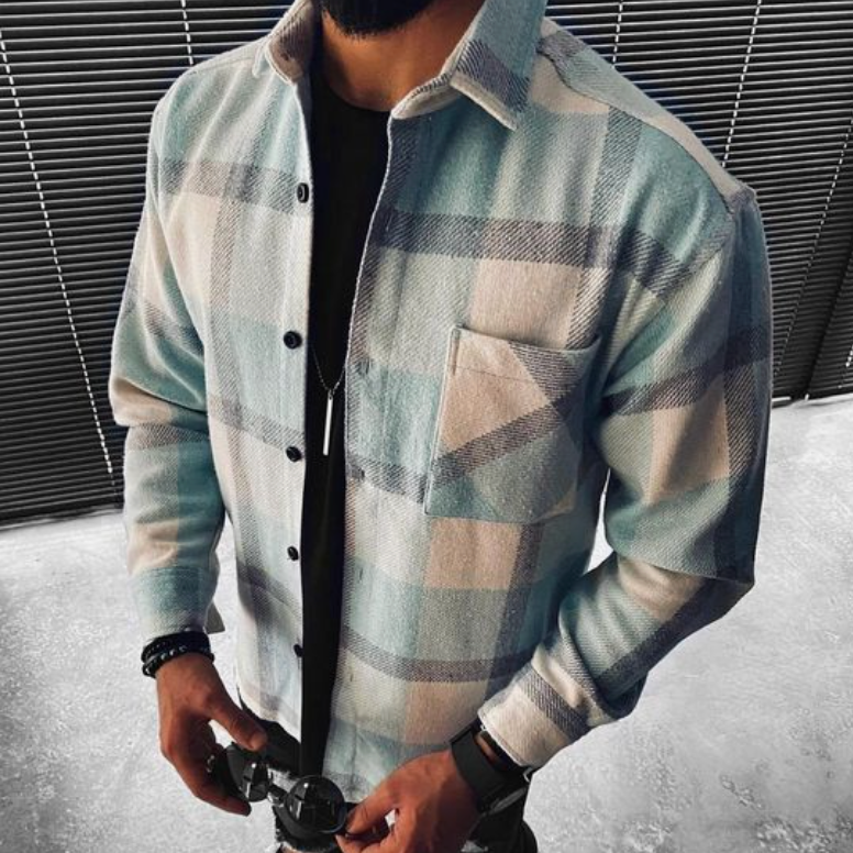 Heren Casual Ruit Overhemd - Katoenmix