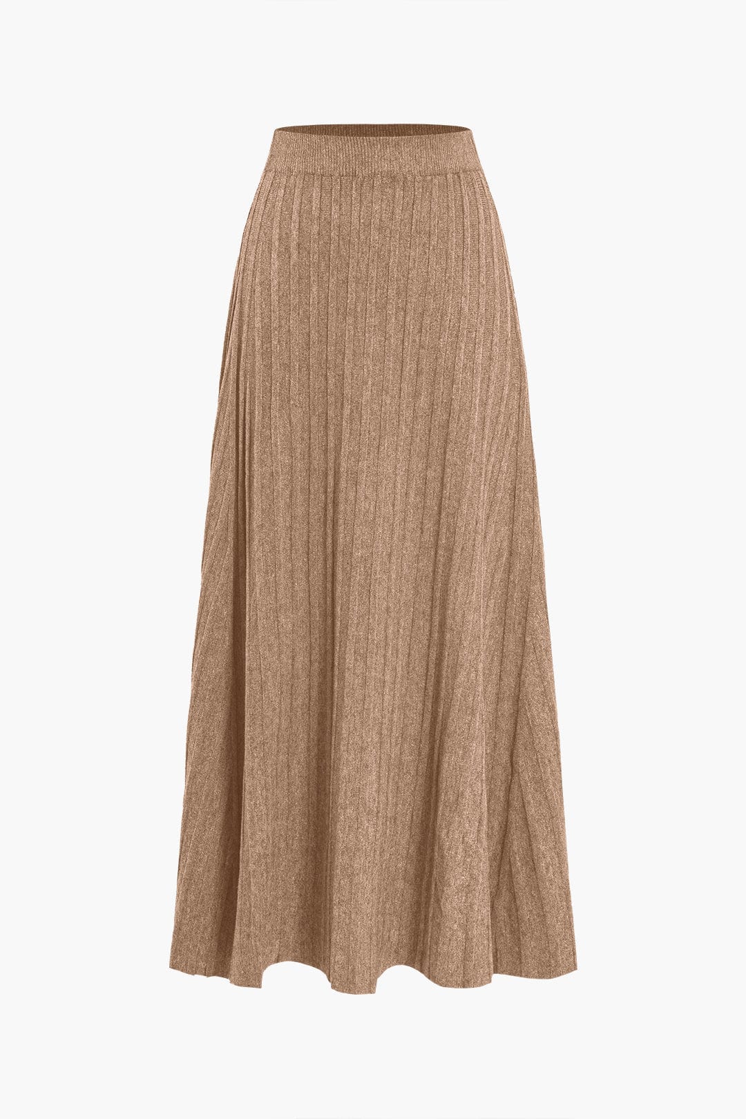 Gerlinde Gebreide Midi Rok - Plissé & Elastische Taille