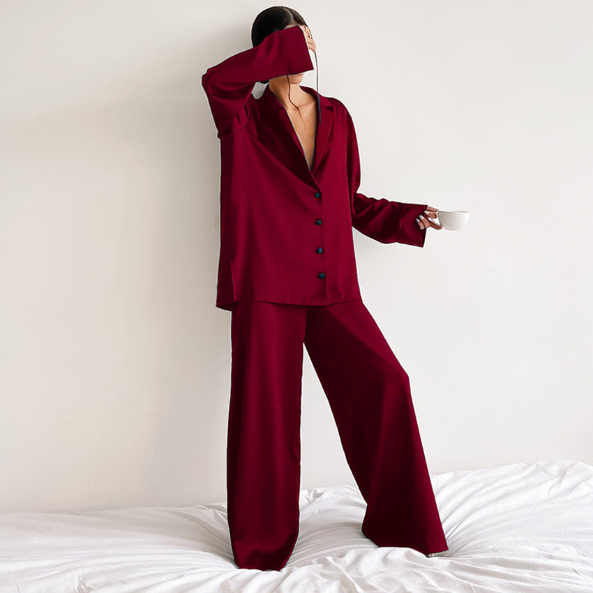 Elegante Satijnen Loungewear Set - Dames Nachtmode