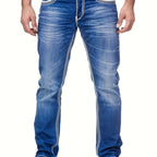 Heren Jeans met Used Look - Recht Model