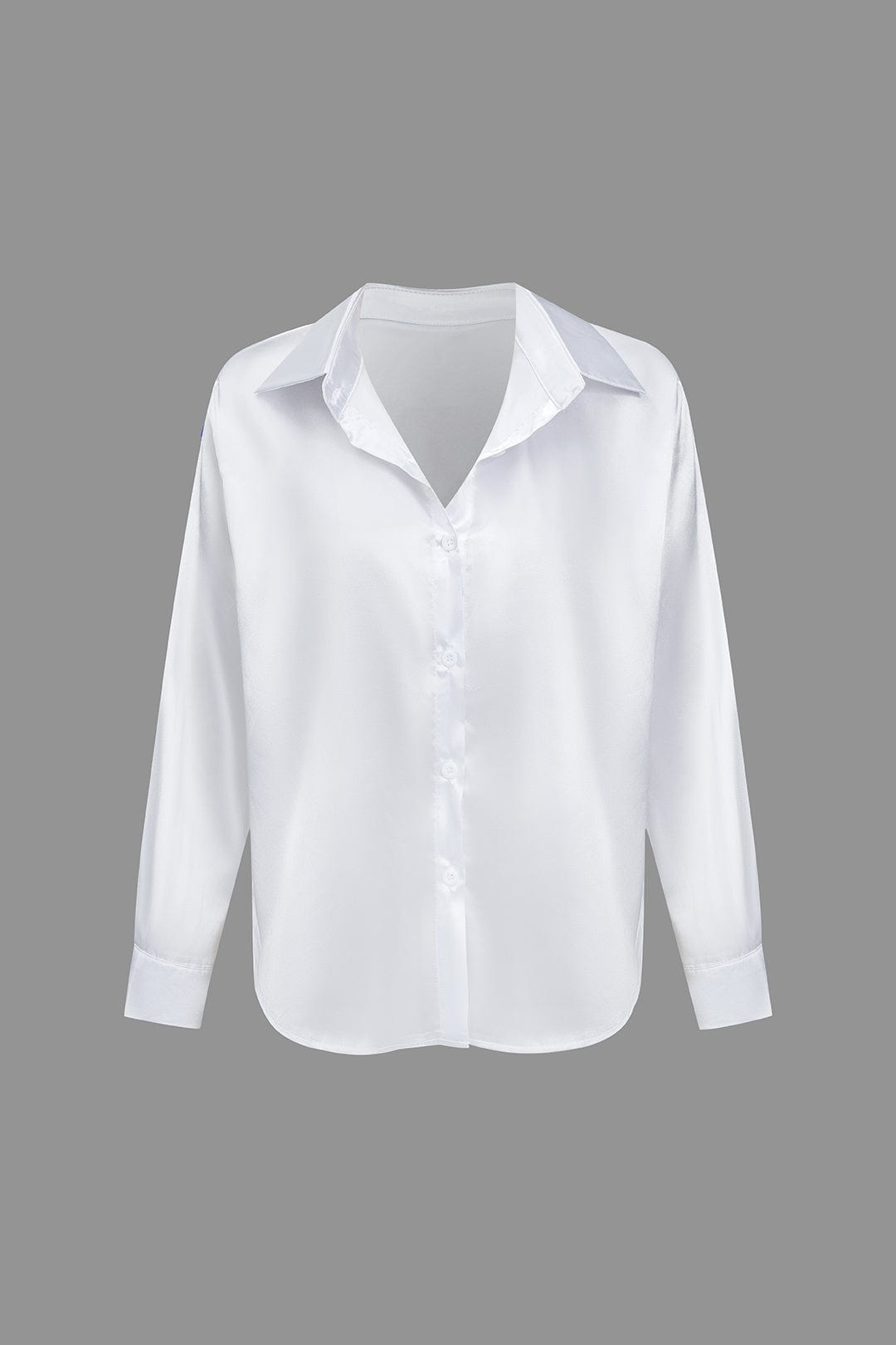 Elegante Lichtblauwe Satijnen Blouse - Stijlvolle Top