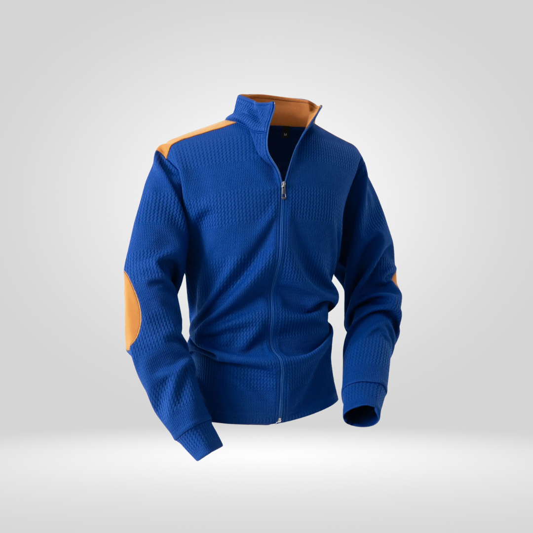 Comfortabel Gebreid Vest Heren met Suède Details