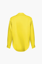 Elegante Lichtblauwe Satijnen Blouse - Stijlvolle Top