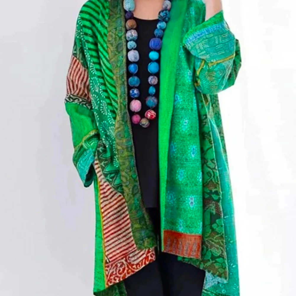 Bohemian Patchwork Kimono Cardigan - Dames