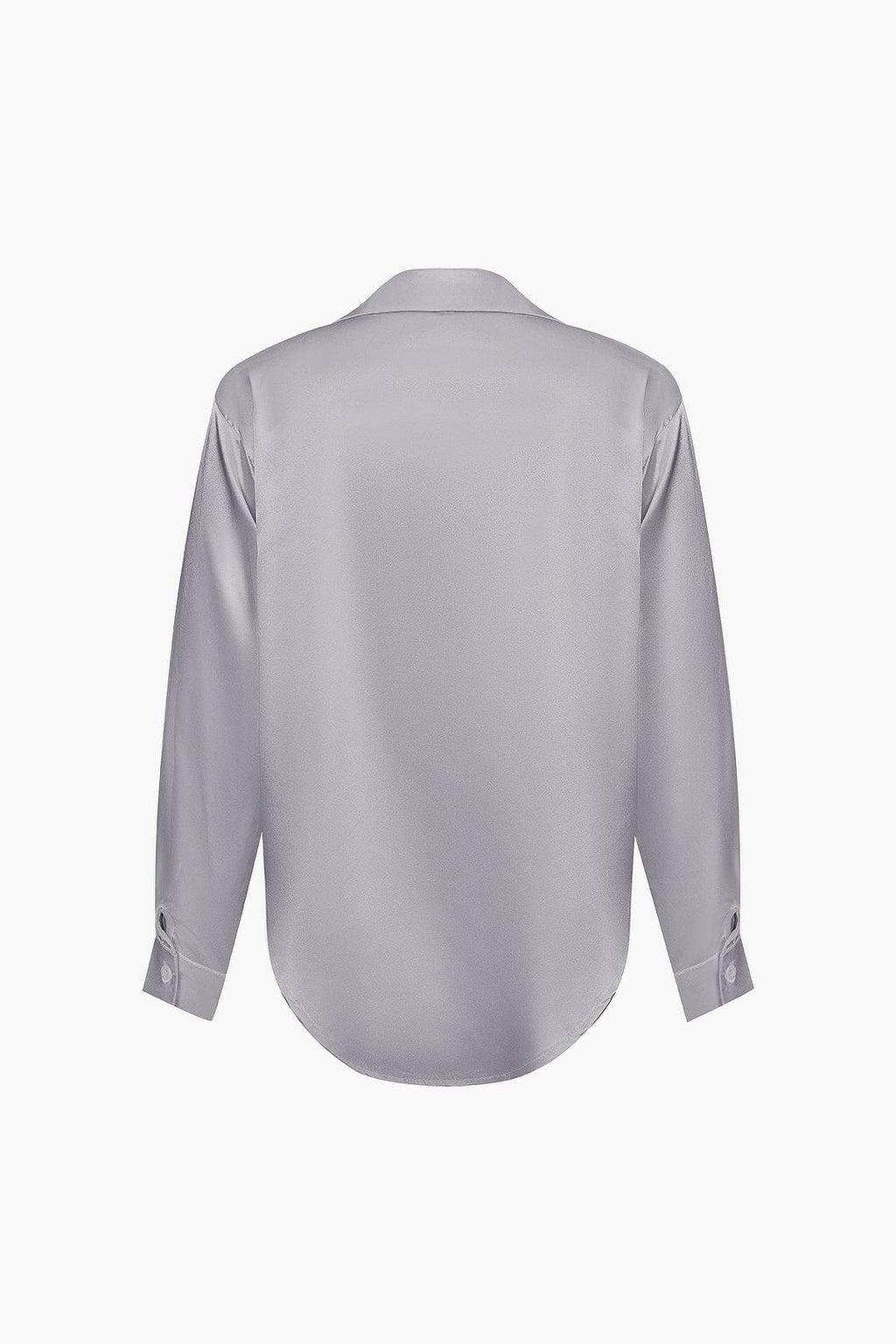 Elegante Lichtblauwe Satijnen Blouse - Stijlvolle Top
