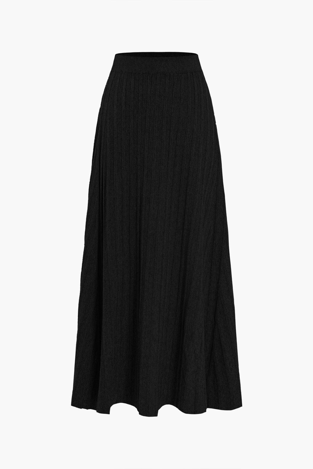 Gerlinde Gebreide Midi Rok - Plissé & Elastische Taille