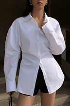 Stijlvolle Witte Blouse met Klassieke Kraag