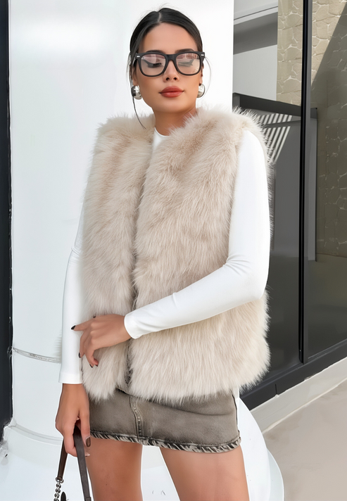 Chique Faux Fur Vest - Comfortabele Stijl voor Elke Gelegenheid