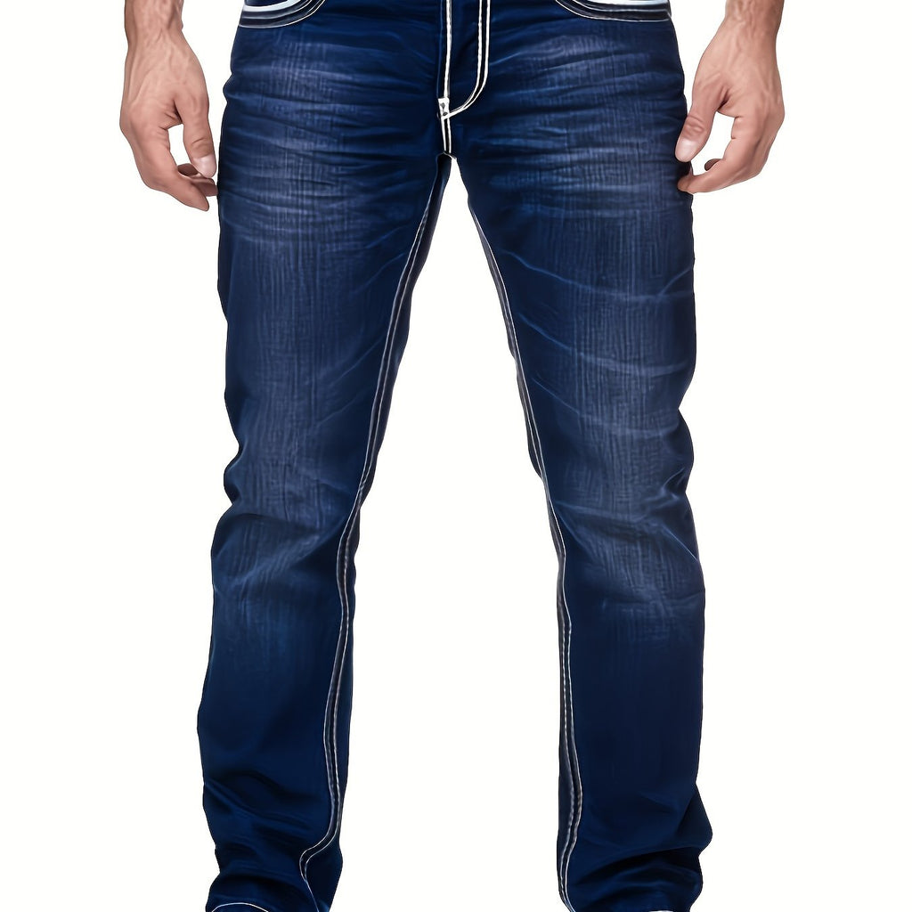 Heren Jeans met Used Look - Recht Model