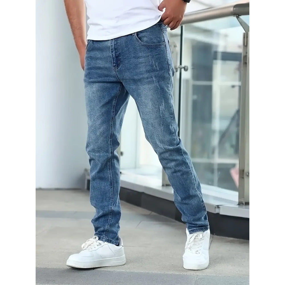 Moderne Heren Jeans in Lichtblauw - Slim Fit Denim