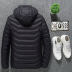 Winter Heated Jacket USB Electric Cotton Coat Zip-up Heater Thermal Clothing Heating Vest For Men
