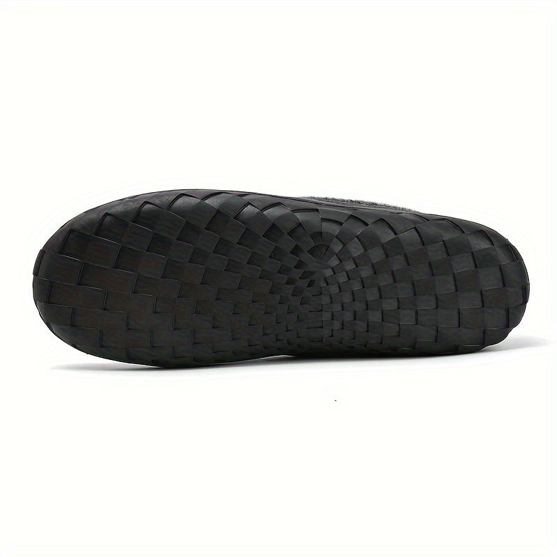 Comfortabele Heren Pantoffels - Zwart Suède & Schapenwol