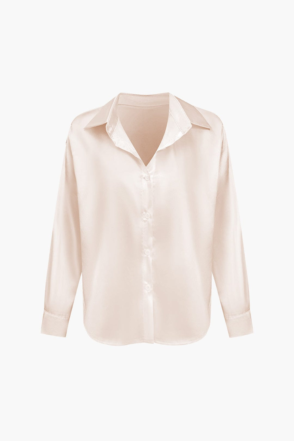 Elegante Lichtblauwe Satijnen Blouse - Stijlvolle Top