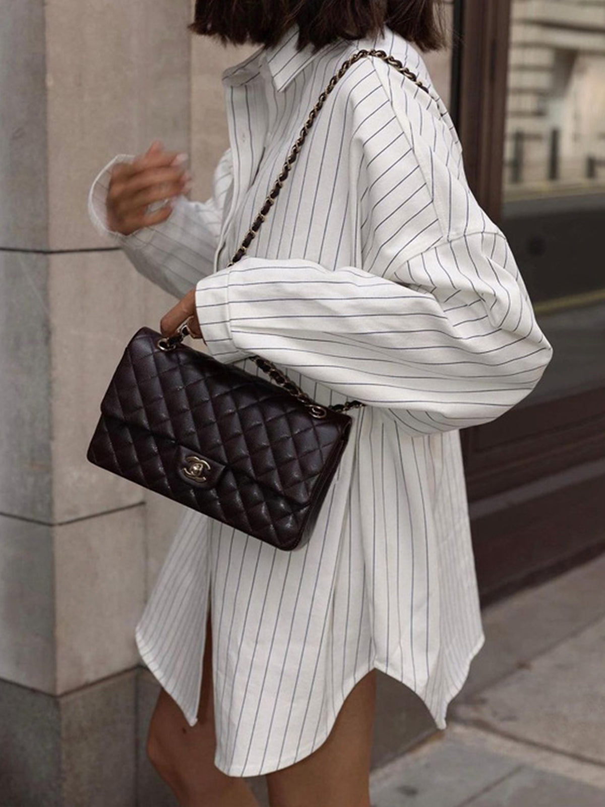 Gestreept Oversized Shirtjurk - Comfortabele Streetstyle