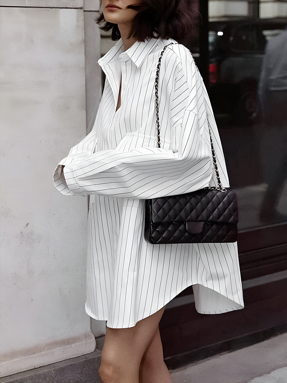Gestreept Oversized Shirtjurk - Comfortabele Streetstyle