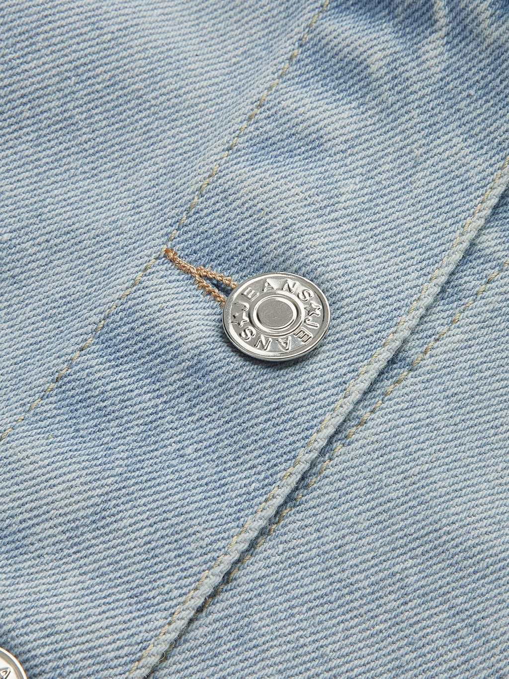 Tweekleurig Cropped Jeansjack - Blauw