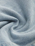 Tweekleurig Cropped Jeansjack - Blauw