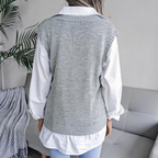 Chic Mouwloos Vest met Kabelpatroon - Perfecte Laagjeslook