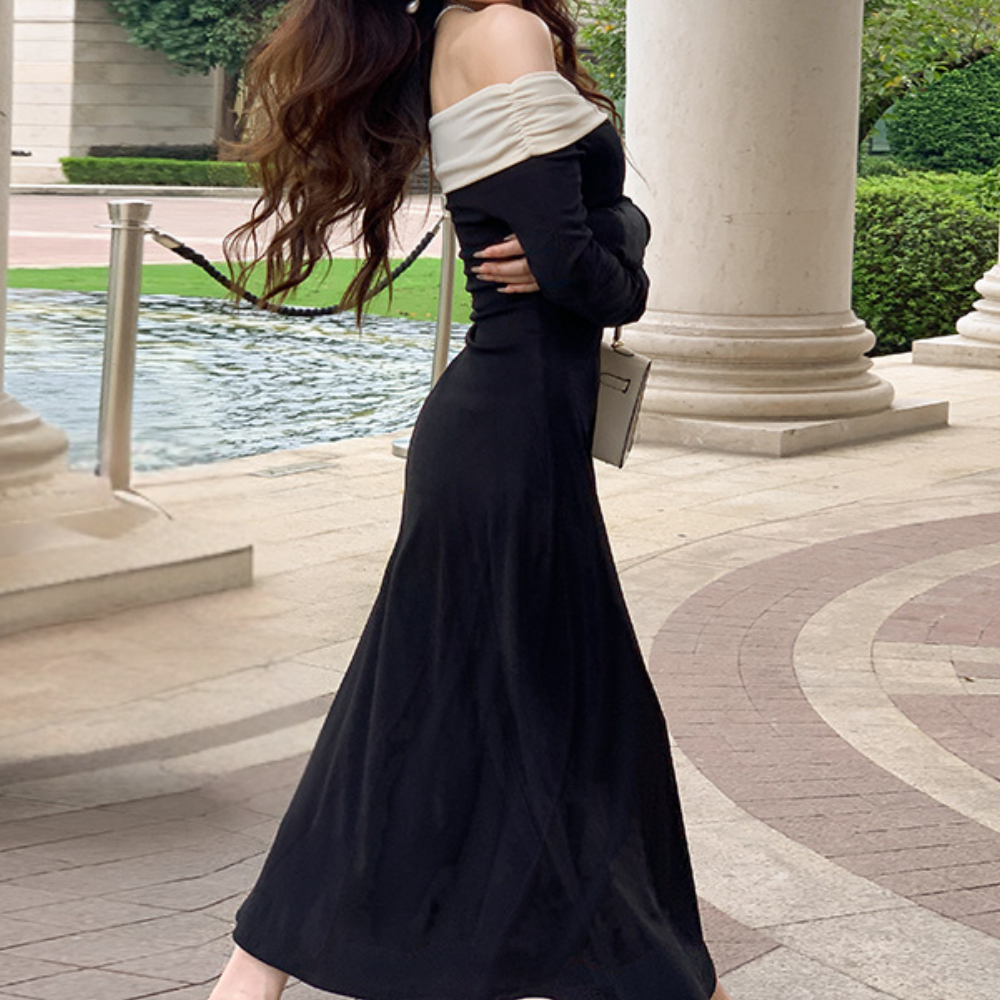 Élodie Off-Shoulder Jurk - Tijdloze Glamour