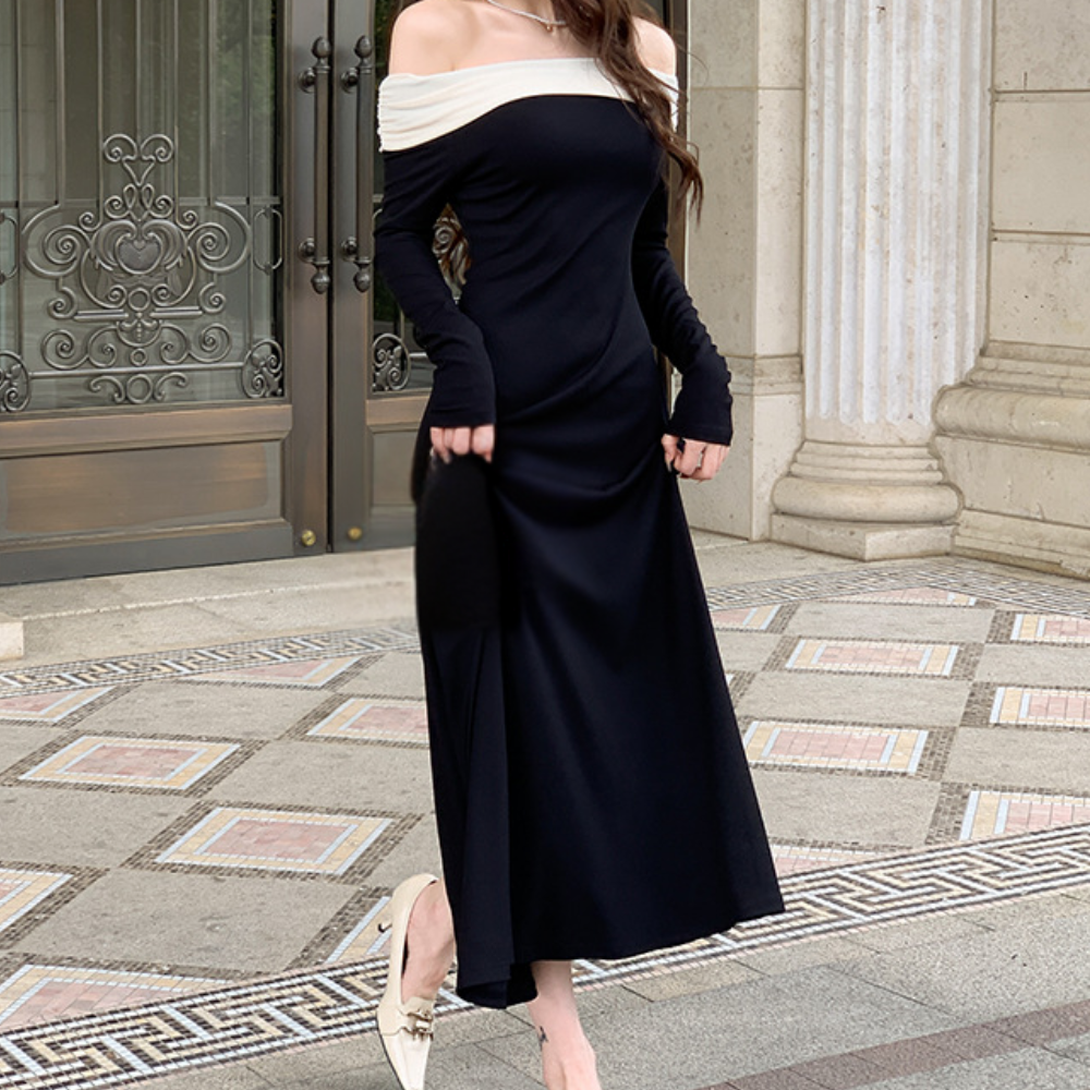 Élodie Off-Shoulder Jurk - Tijdloze Glamour