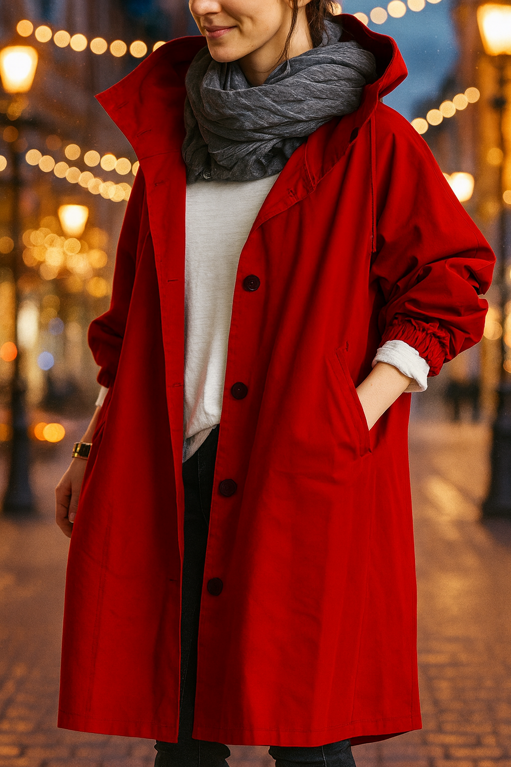 Wind- en Waterdichte Dames Winterjas (Trenchcoat)