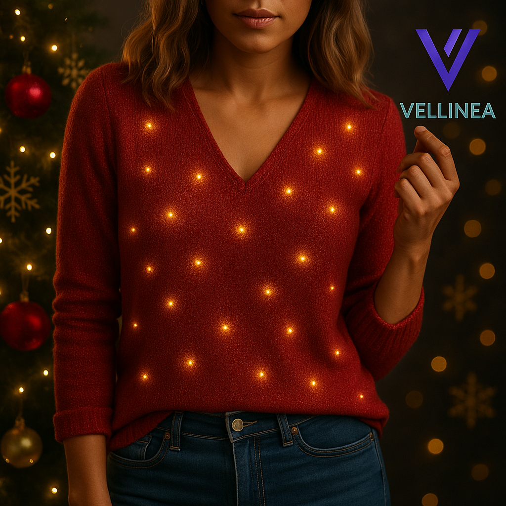 Stralende V-hals Glitterblouse✨
