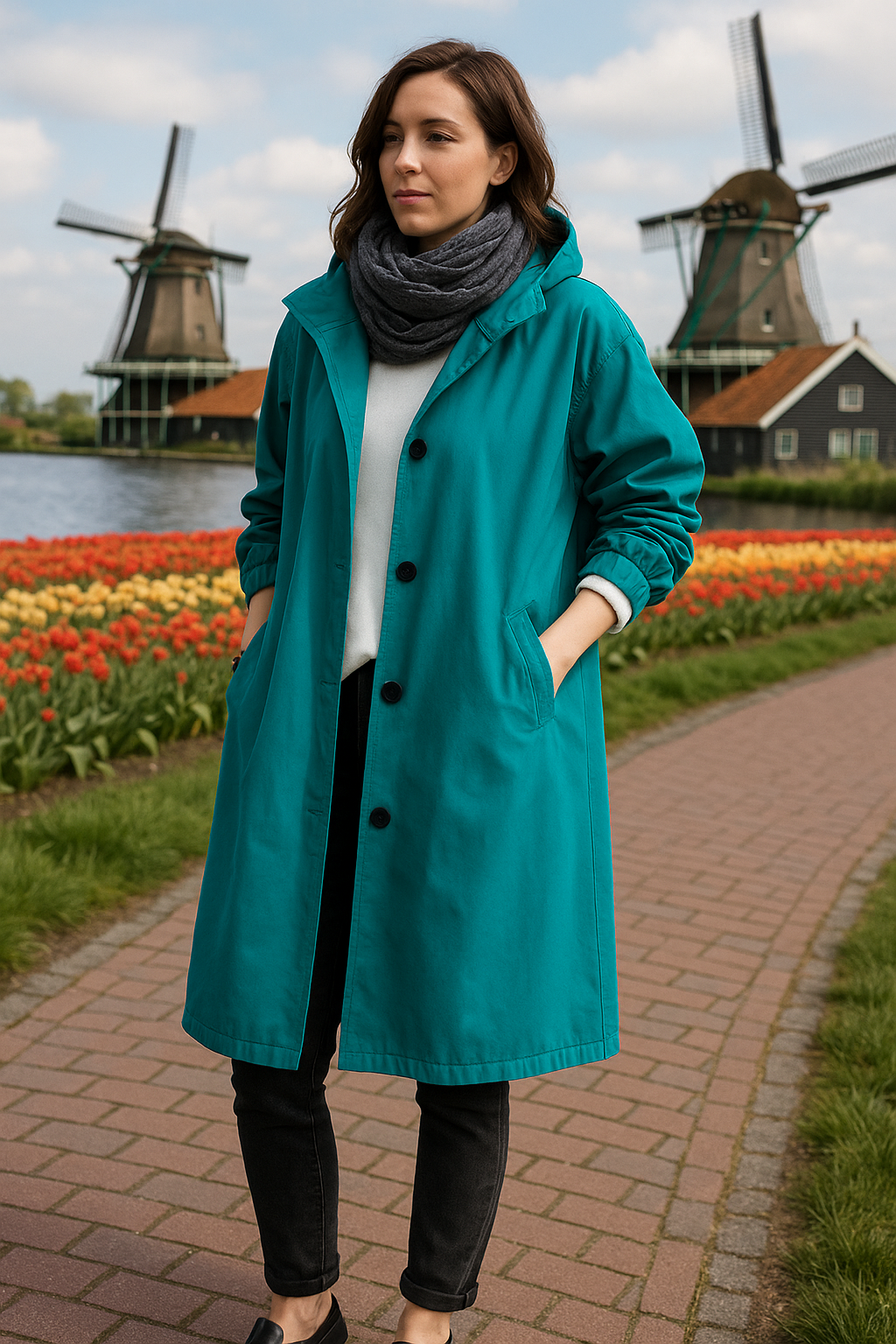 Wind- en Waterdichte Dames Winterjas (Trenchcoat)