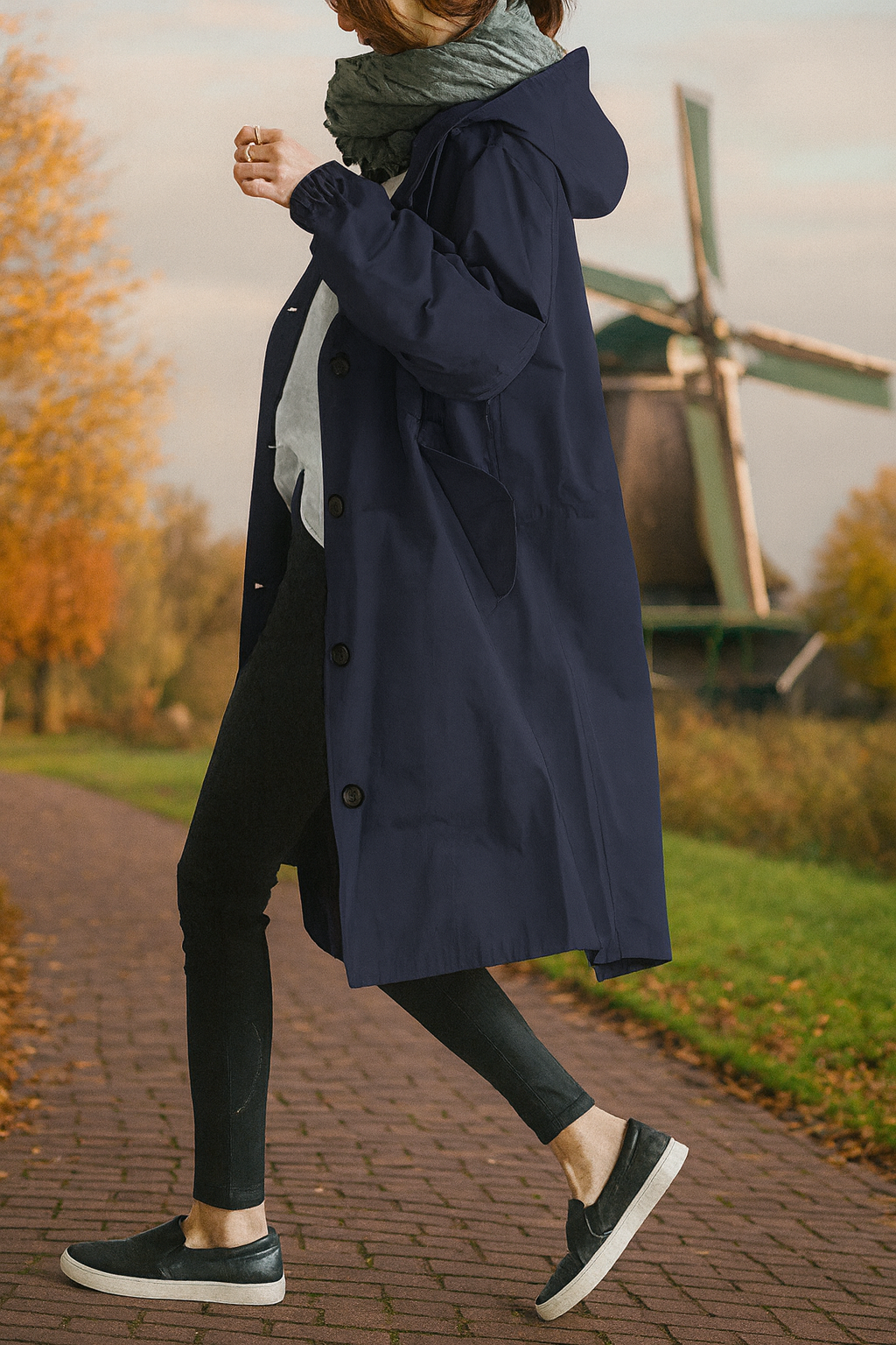 Wind- en Waterdichte Dames Winterjas (Trenchcoat)