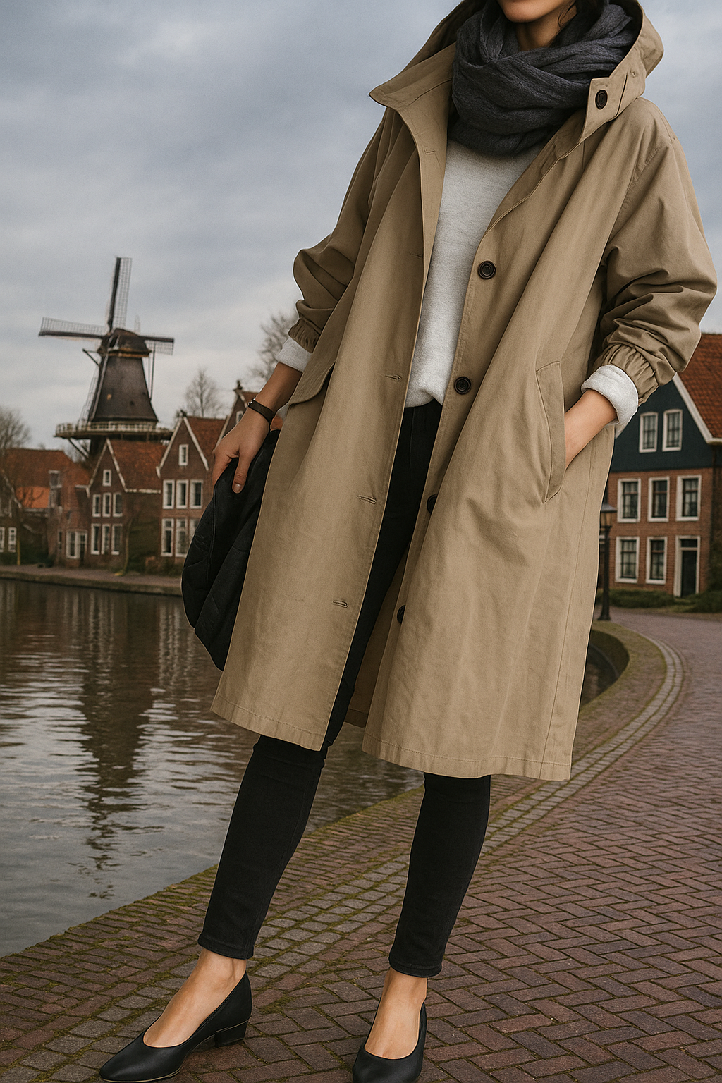 Wind- en Waterdichte Dames Winterjas (Trenchcoat)