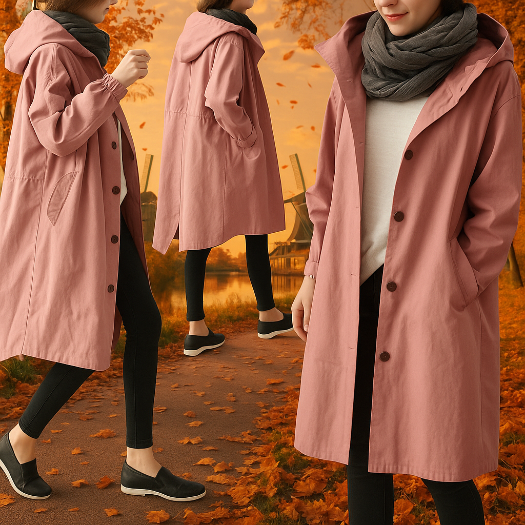 Wind- en Waterdichte Dames Winterjas (Trenchcoat)