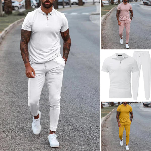 Heren Athleisure Set - Slim-Fit Jogger & Polo