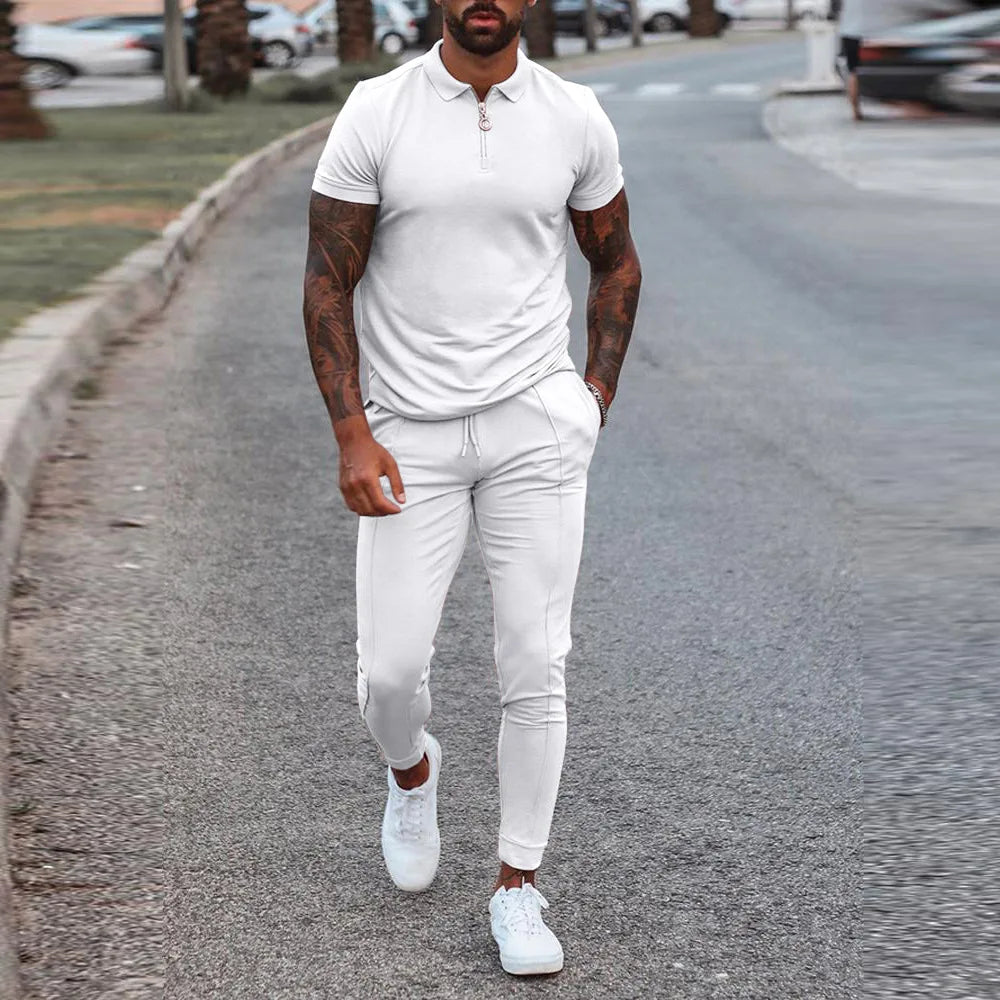 Heren Athleisure Set - Slim-Fit Jogger & Polo