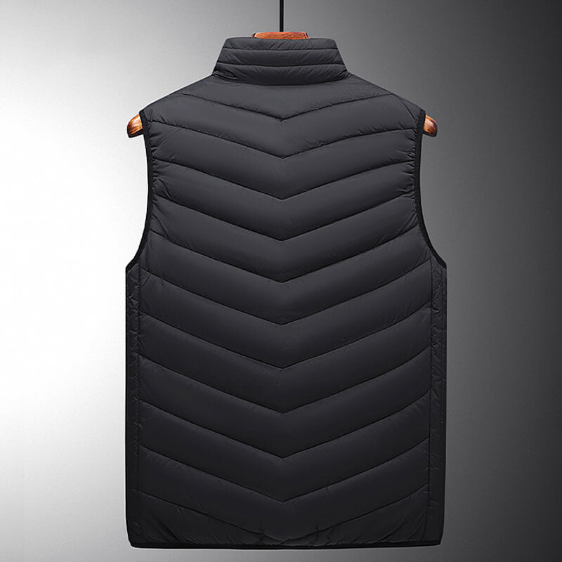 Winter Bodywarmer met Metallic Voering - Zwart/Grijs