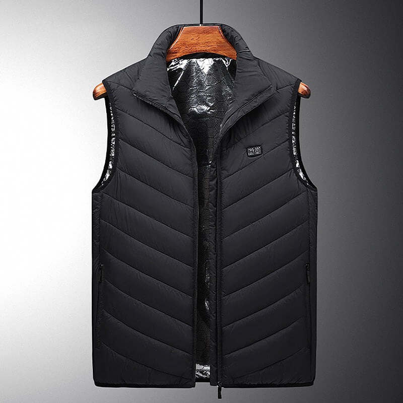 Winter Bodywarmer met Metallic Voering - Zwart/Grijs