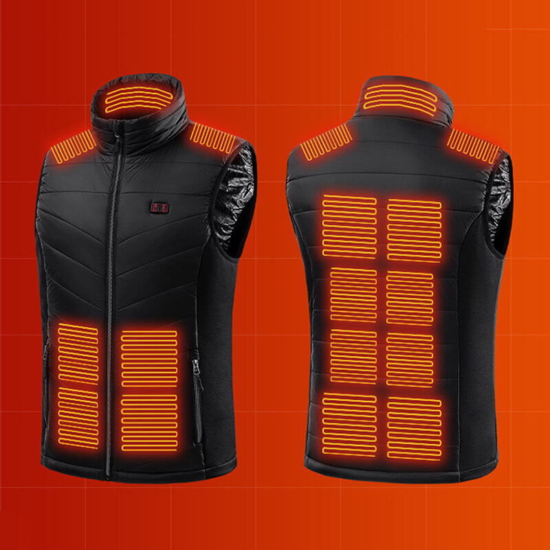 Winter Bodywarmer met Metallic Voering - Zwart/Grijs