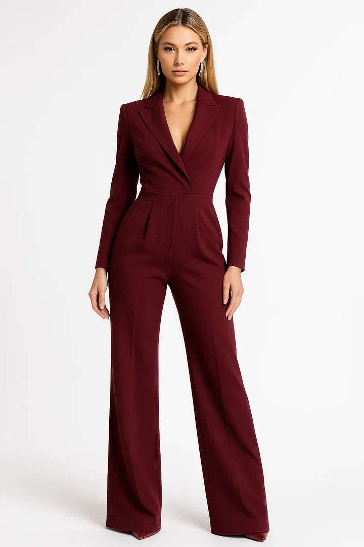 Elegante Blazer Jumpsuit - Rood, Groen, Wit