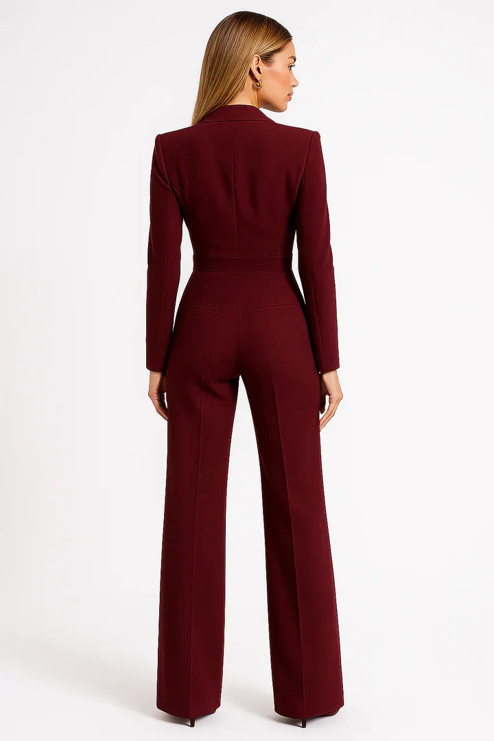 Elegante Blazer Jumpsuit - Rood, Groen, Wit