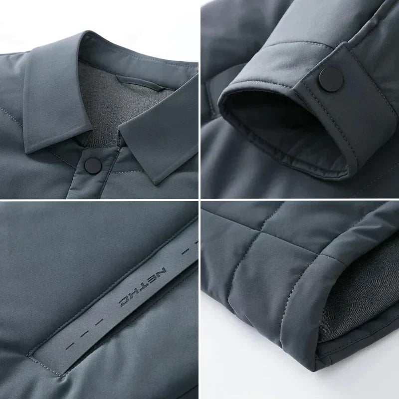 Modern Casual Gewatteerd Jasje - Klassieke Kraag