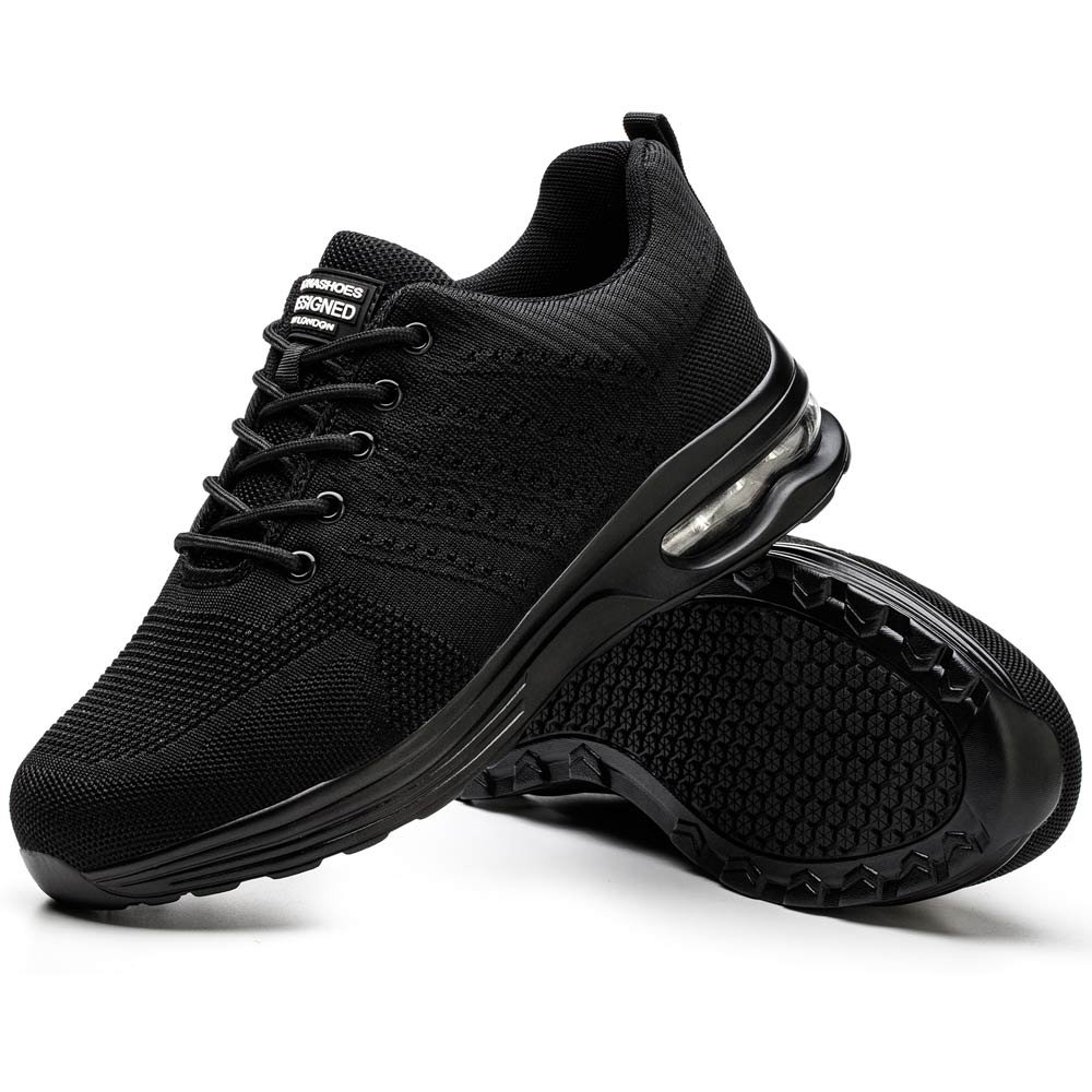 Ademende Zwarte Athleisure Sneakers met Air Unit